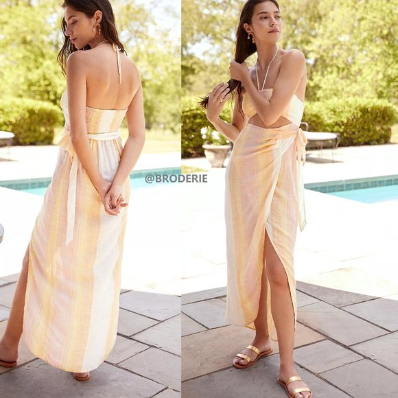 Anthropologie L Space Halter Cover-Up Maxi Dress size L new with tag - Picture 2 of 6
